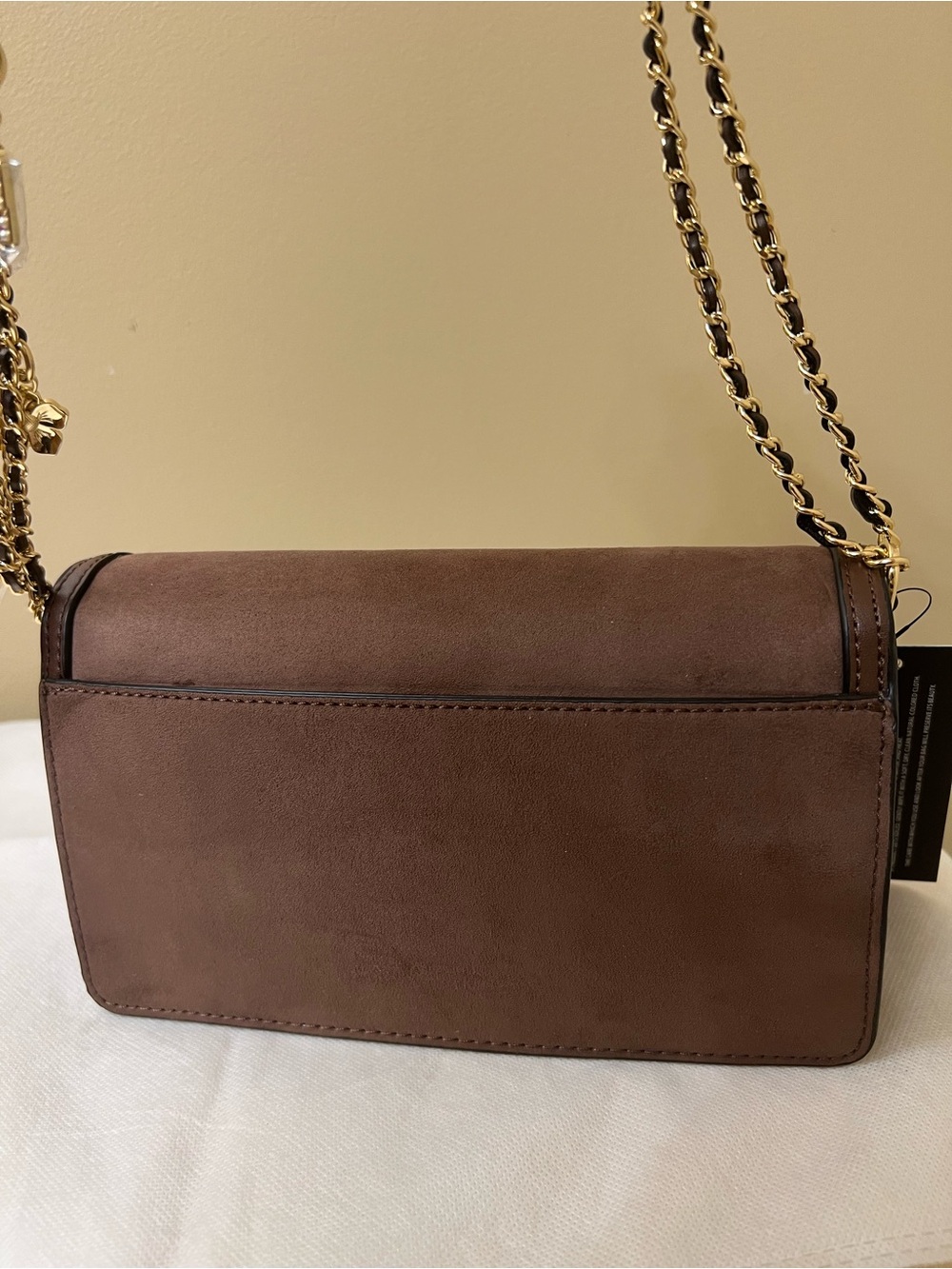 Karl Lagerfeld Suede Shoulder Bag NWT - Picture 6 of 12